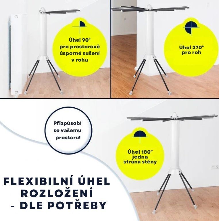 Easymaxx Vějířový sušák na prádlo s 16 rameny Octopus 19146 (8)